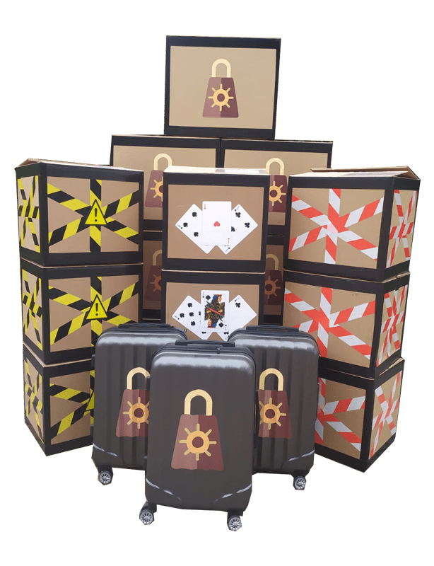 Escape room boxen op locatie | escape room thuis teambuilding evenementen