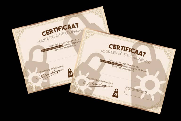 Certificaten escape room voor thuis escape room kinderfeestjes thuis