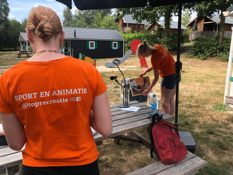Escape room activiteit animatieteam camping