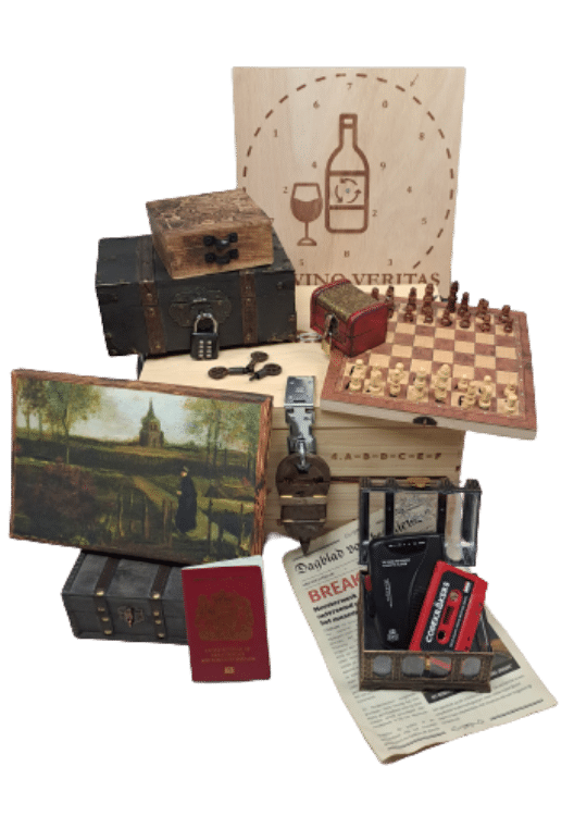 escape room box voor thuis of op locatie voor grote groepen