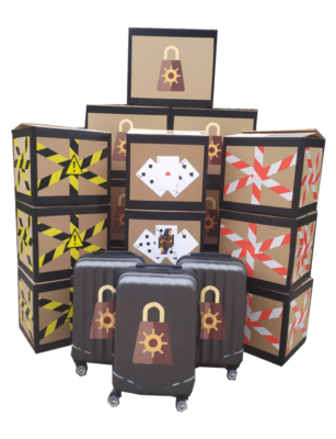 Escape room boxen op locatie | escape room thuis teambuilding evenementen